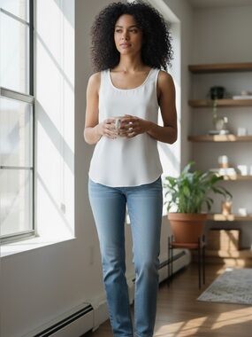 J Crew White Tank Top | S | Classic | Work | Basics | Foundation Piece